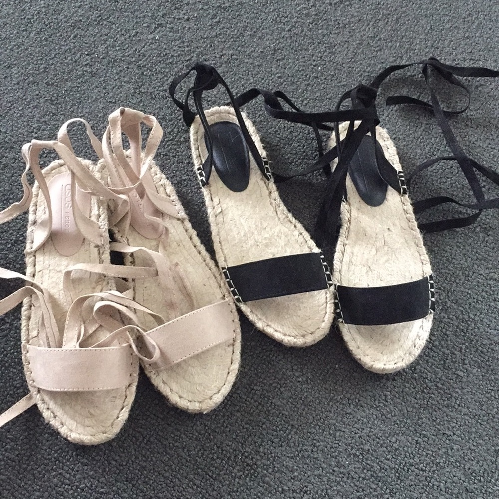 2-pack espadrilles sandals - size 7.5